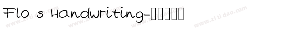 Flo s Handwriting字体转换